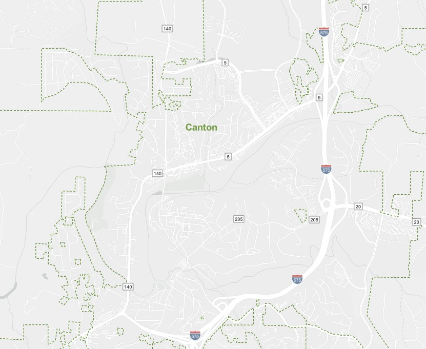 City of Canton map simple